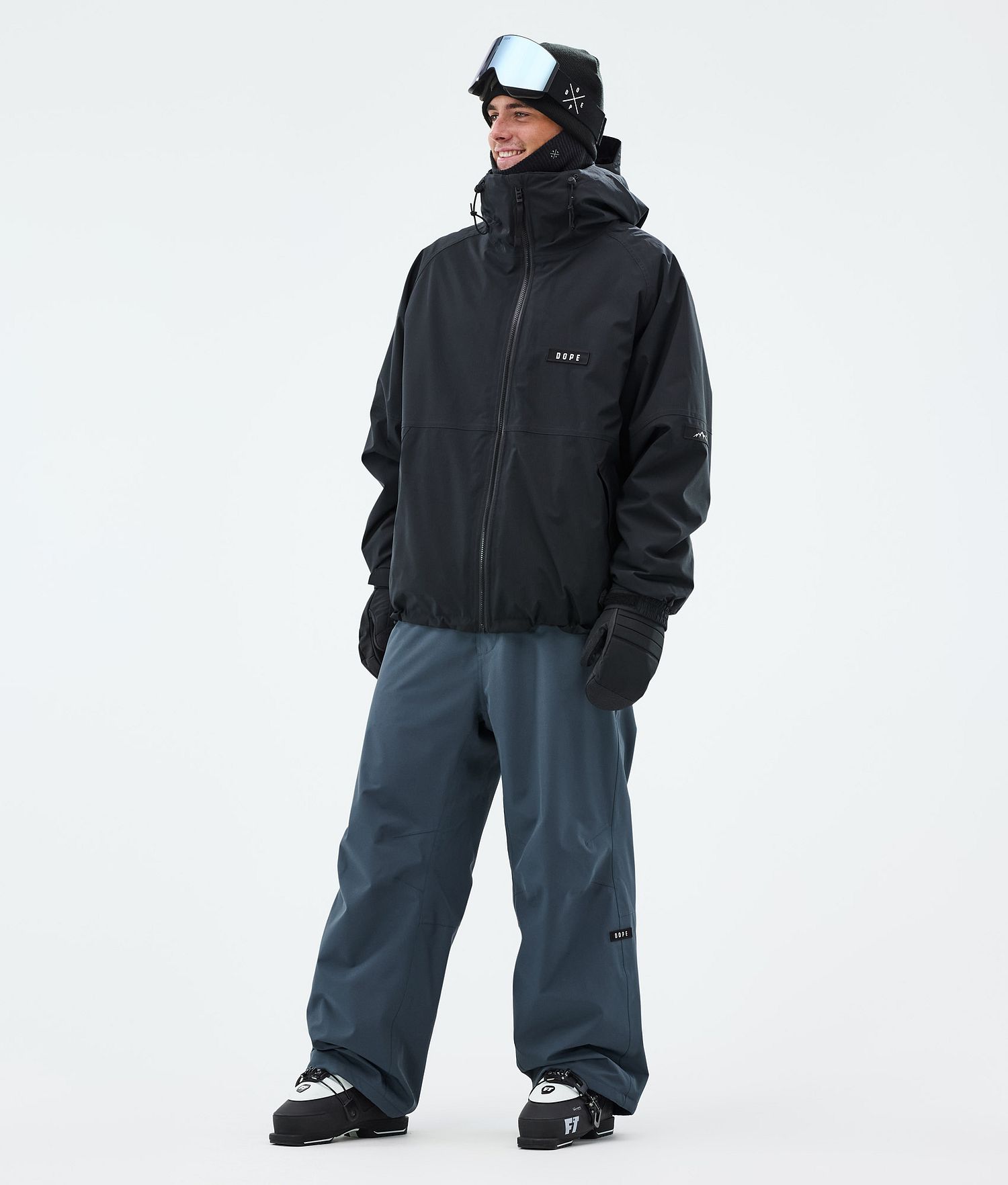 Dope Big Ski Pants Men Metal Blue