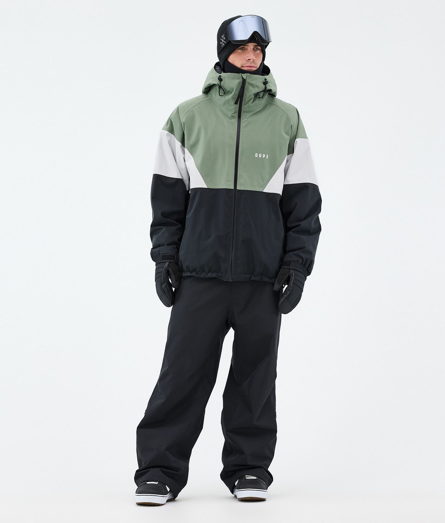 Dope Spartan Snowboard Jacket Men Sport Moss Green/Light Grey/Black