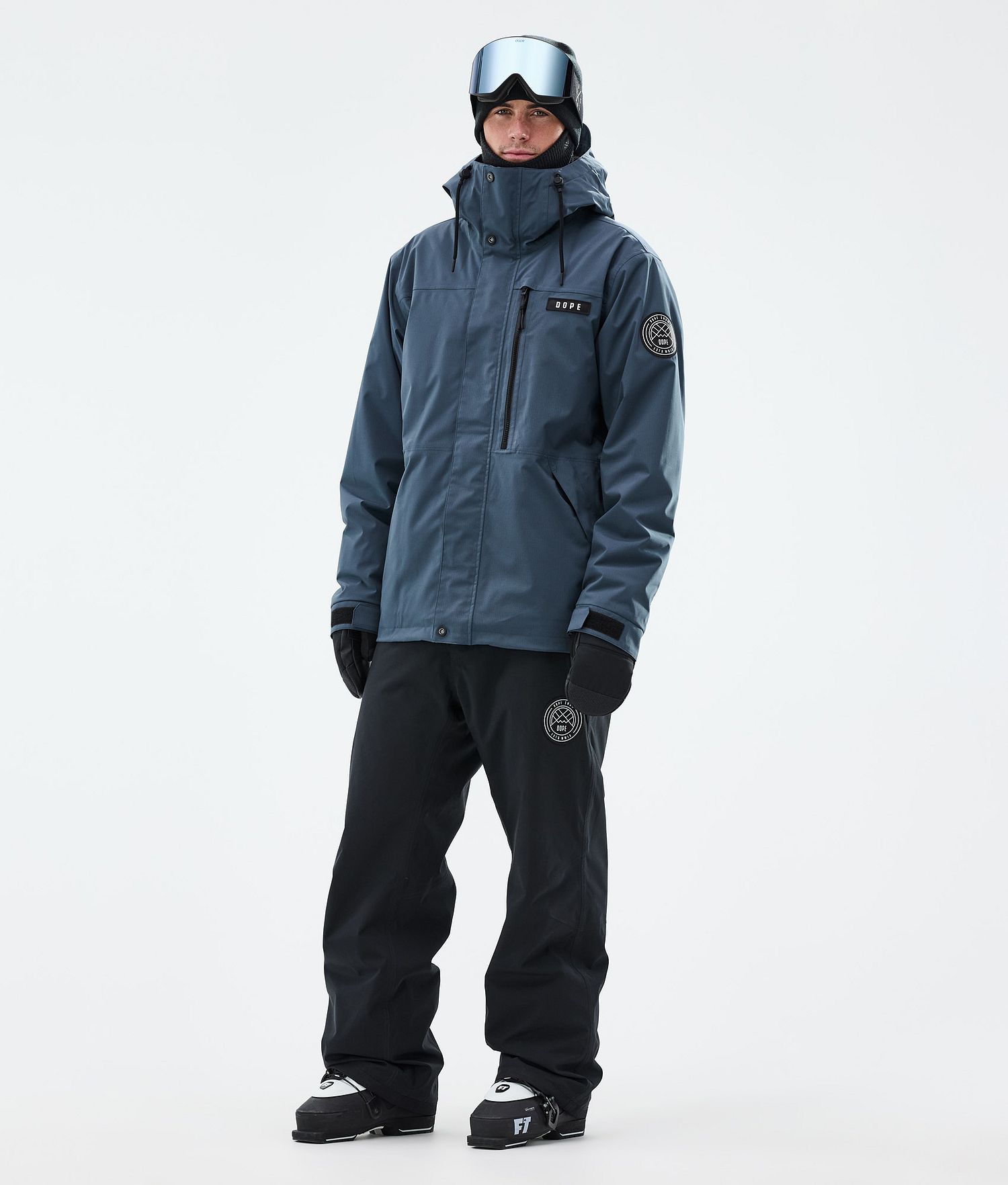 Dope Blizzard Full Zip Ski Jacket Men Metal Blue