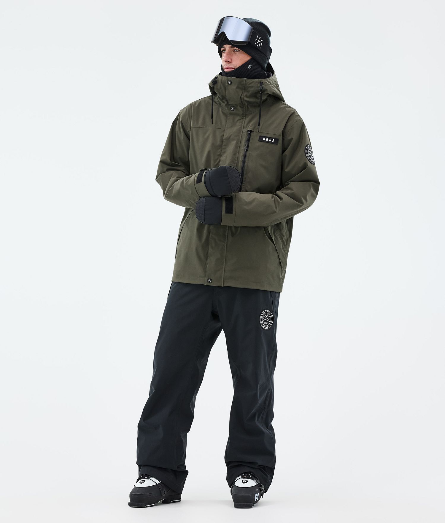 Dope Blizzard Full Zip Ski Jacket Men Olive Green