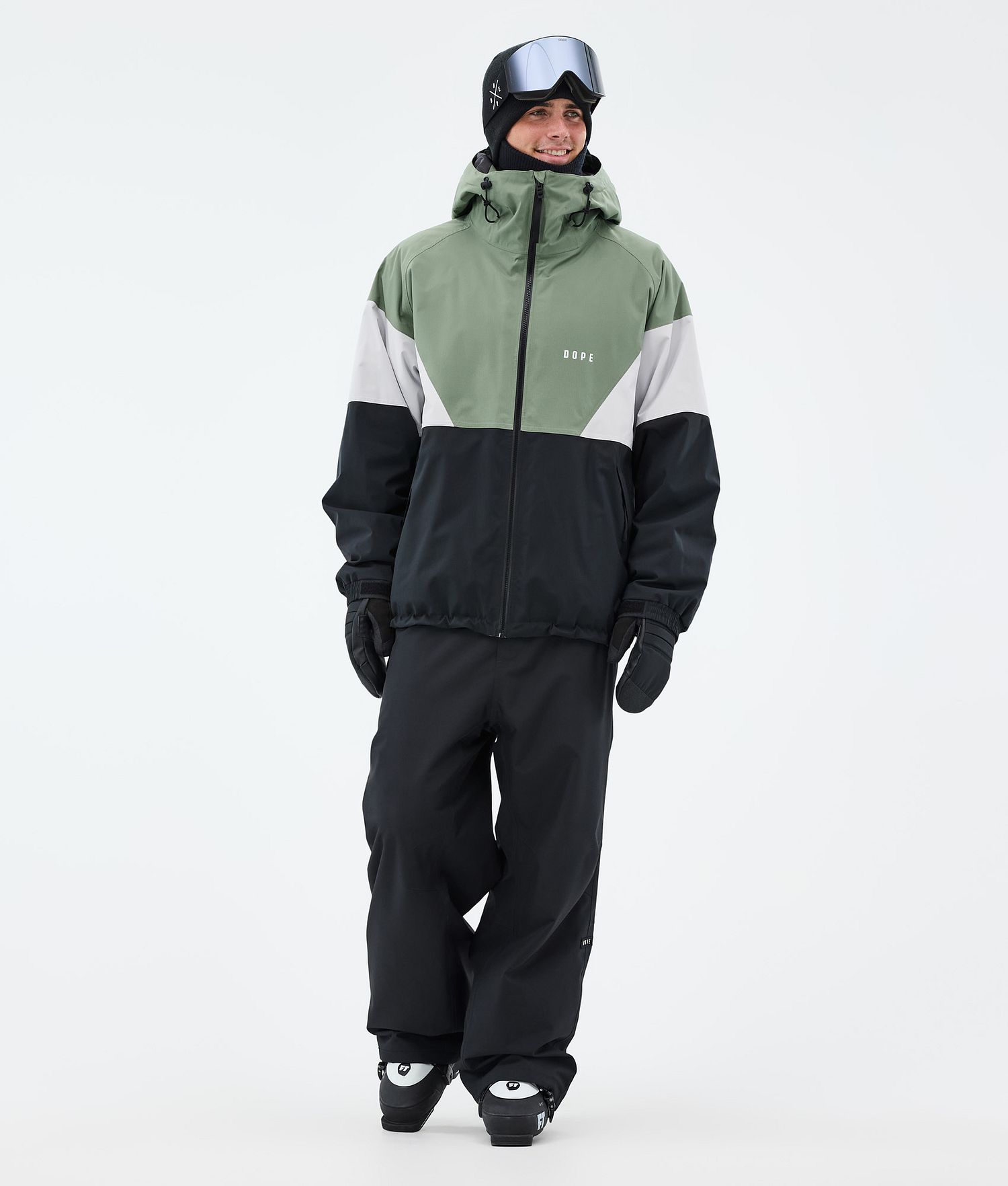 Dope Spartan Ski Jacket Men Sport Moss Green/Light Grey/Black