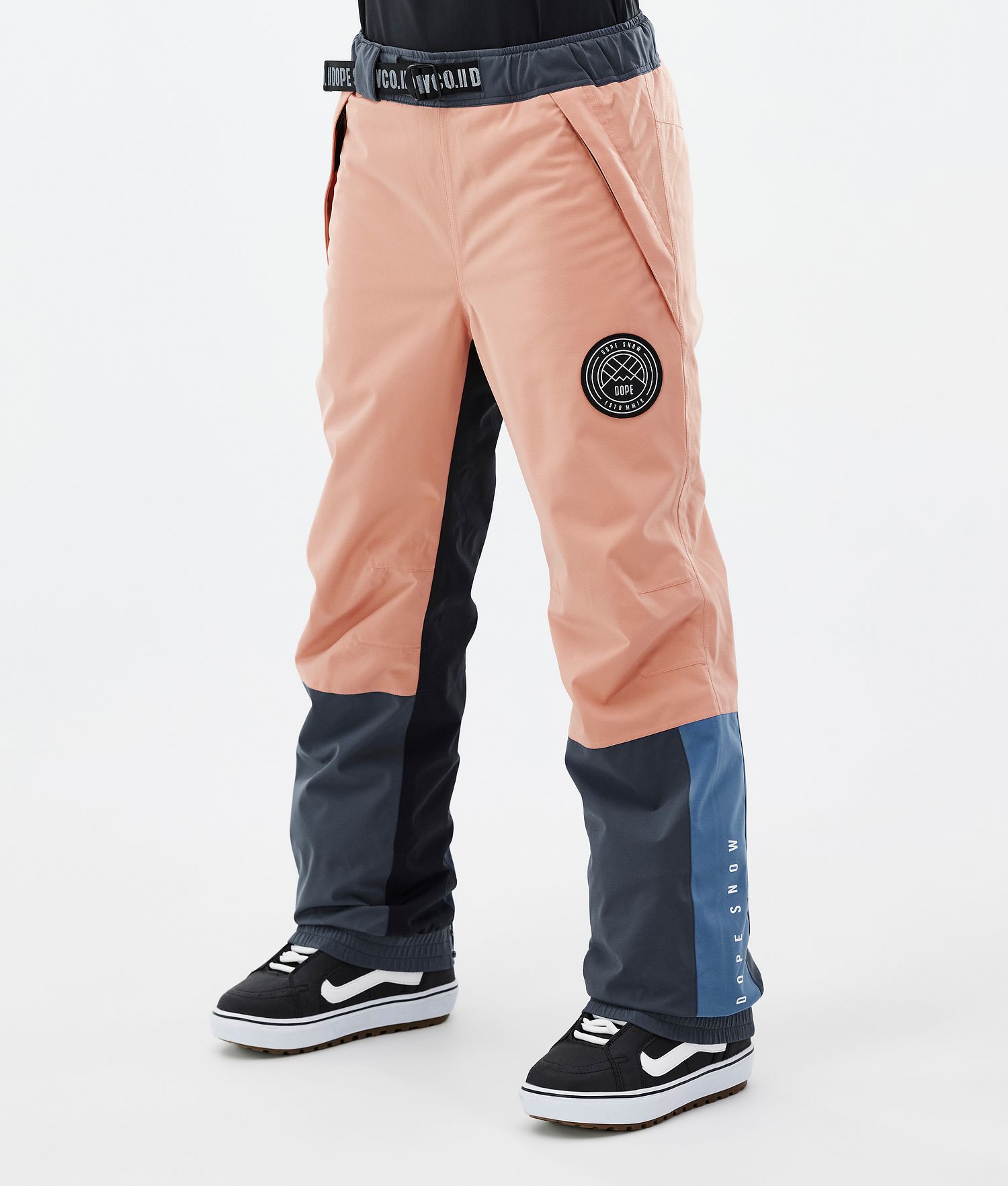 Dope Blizzard Track W Snowboard Pants Women Faded Peach/Blue Steel/Black/Metal Blue Dope Blizzard Track W Snowboard Pants Women Faded Peach/Blue Steel/Black/Metal Blue