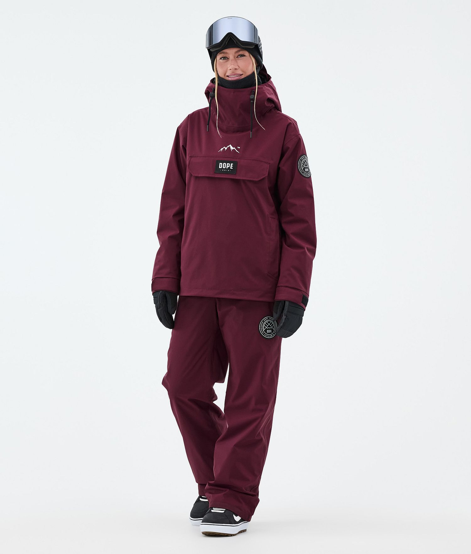 Dope Blizzard W Snowboard Pants Women Burgundy