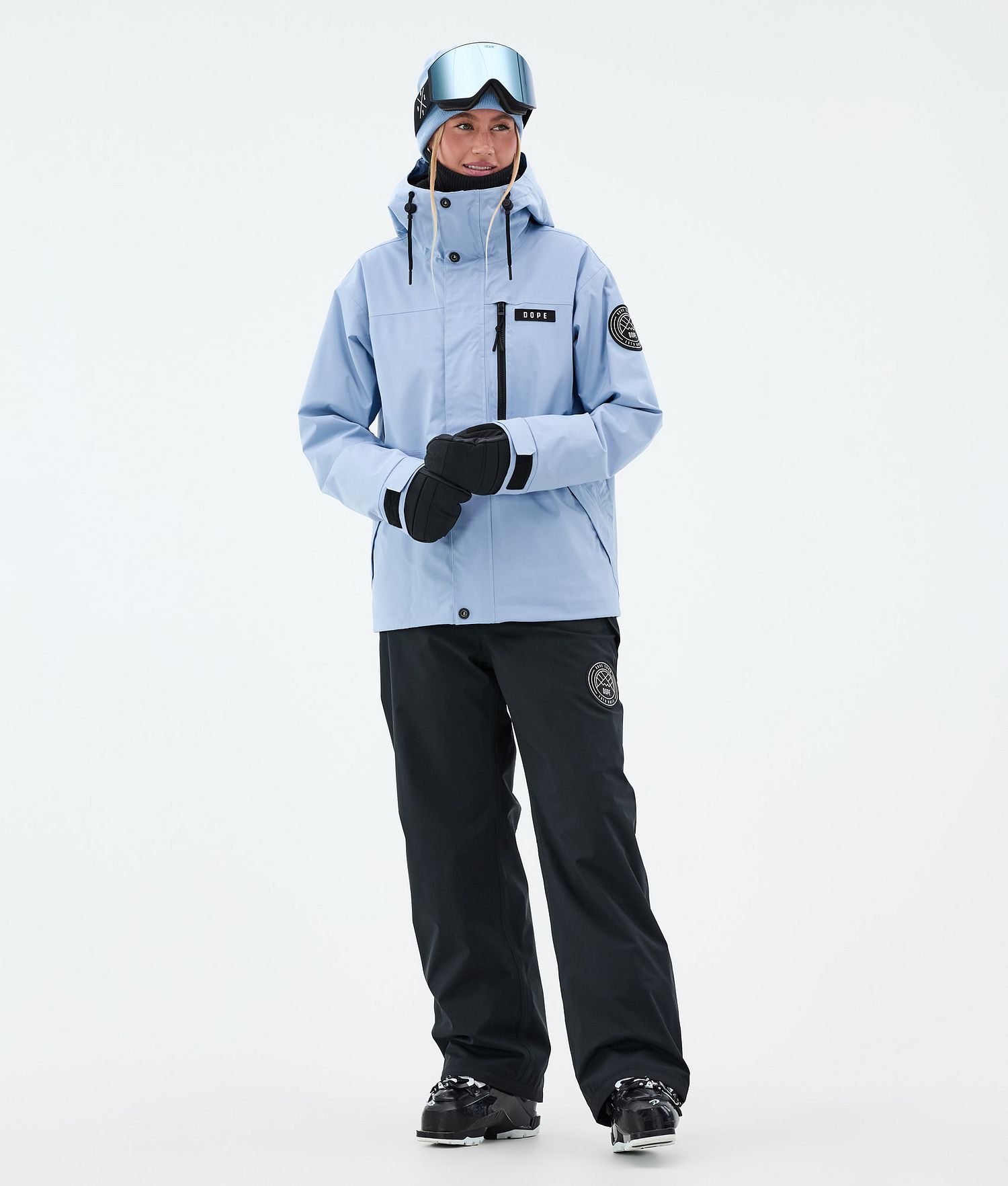 Dope Blizzard W Full Zip Ski Jacket Women Light Blue