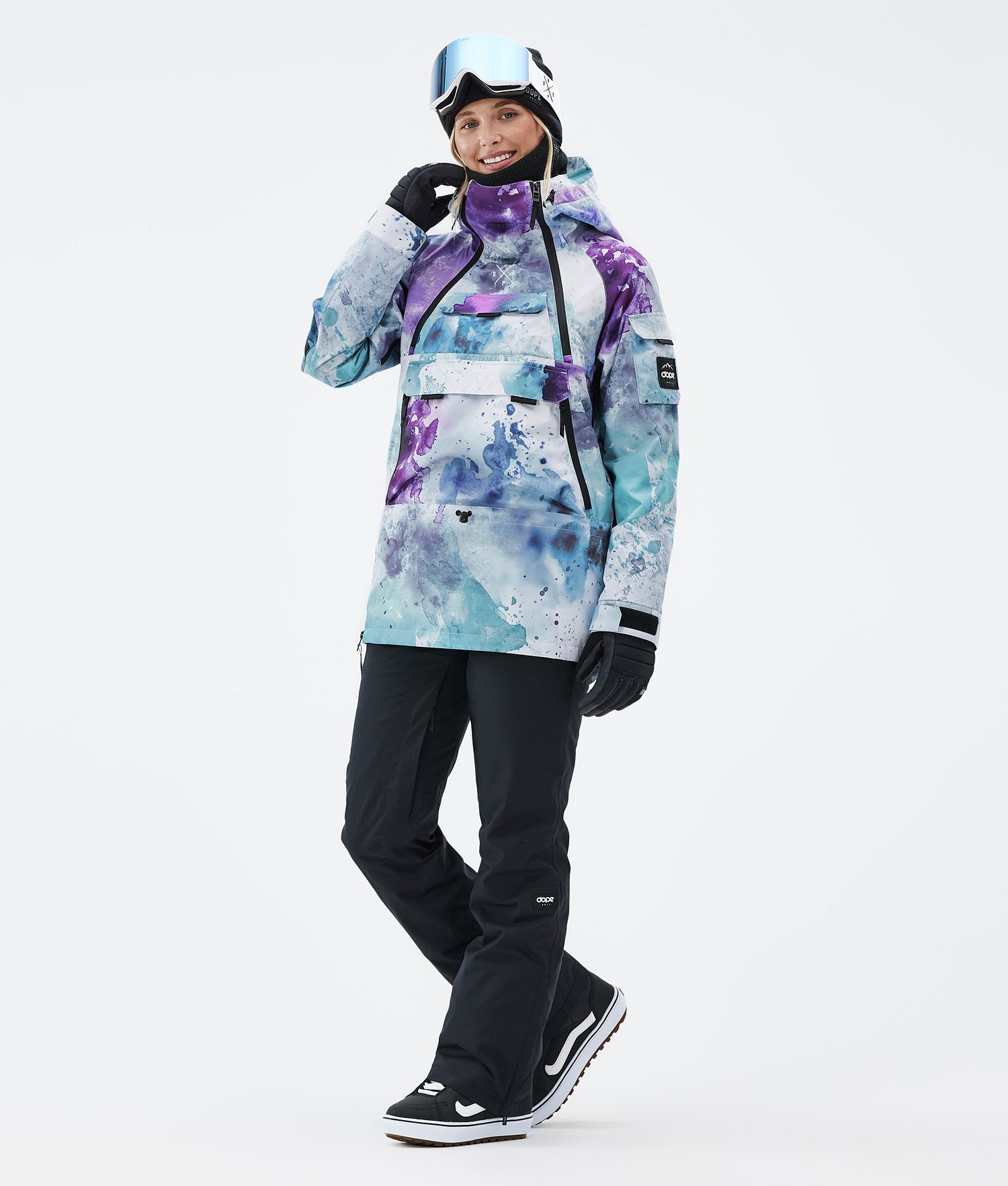 Dope Akin W Snowboard Jacket Women Spray Green Grape