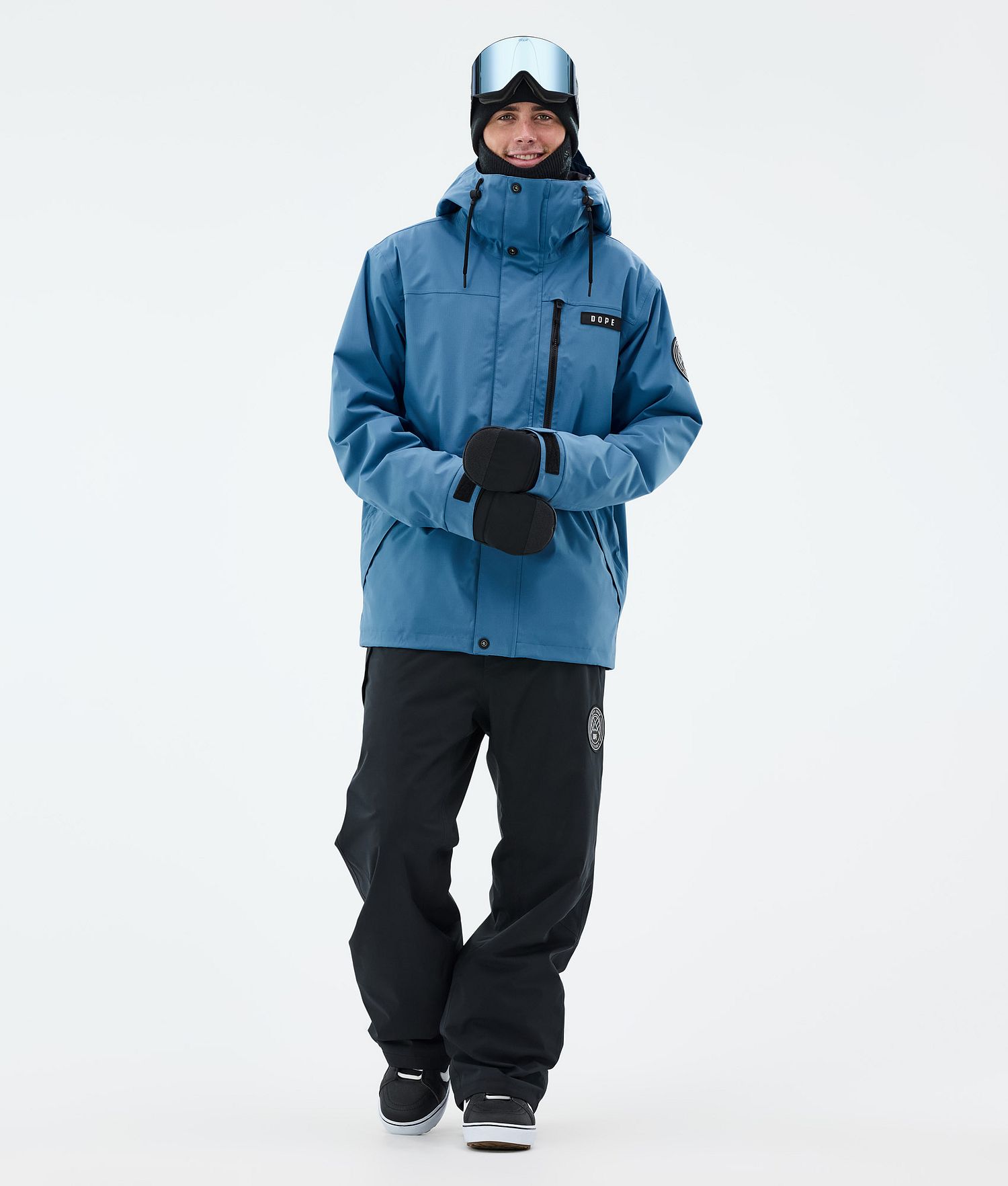 Dope Blizzard Full Zip Snowboard Jacket Men Blue Steel