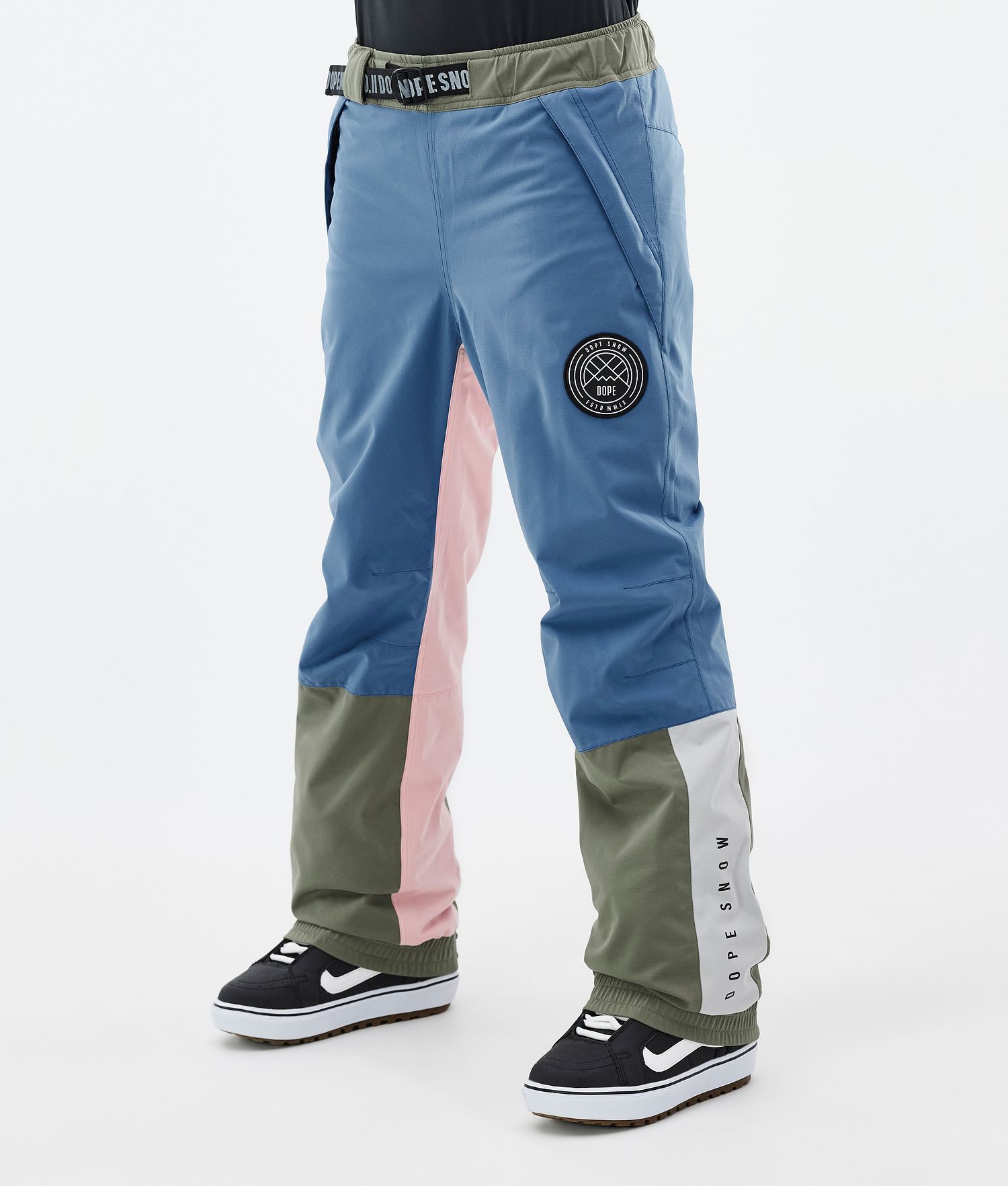 Dope Blizzard Track W Snowboard Pants Women Blue Steel/Light Grey/Soft Pink/Greenish Dope Blizzard Track W Snowboard Pants Women Blue Steel/Light Grey/Soft Pink/Greenish